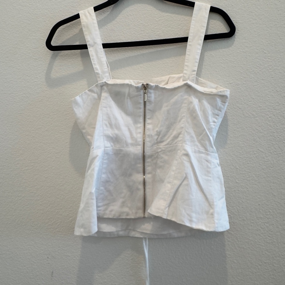 Ever New White Tank Top with Zipper